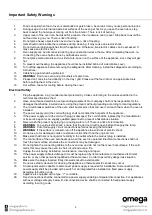 Предварительный просмотр 5 страницы Omega OF909FX Instruction Manual