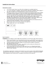 Preview for 10 page of Omega OF910FXCOM Instruction Manual