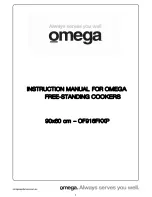 Omega OF916FKXP Instruction Manual предпросмотр