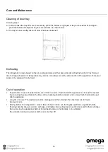 Предварительный просмотр 15 страницы Omega OFDF462X Instruction Manual