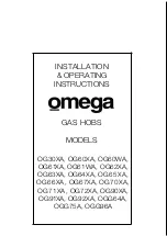 Предварительный просмотр 1 страницы Omega OG60WA Installation & Operating Instructions Manual