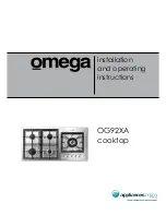 Предварительный просмотр 1 страницы Omega OG92XA Installation And Operating Instructions Manual