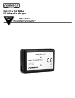 Omega OM-CP-VOLT101A Instruction Sheet предпросмотр