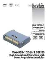 Preview for 1 page of Omega OM-USB-1208HS Series User Manual