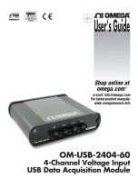 Preview for 1 page of Omega OM-USB-2404-60 User Manual