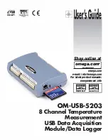 Предварительный просмотр 1 страницы Omega OM-USB-5203 User Manual