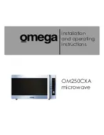 Предварительный просмотр 1 страницы Omega OM250CXA Installation And Operating Instructions Manual