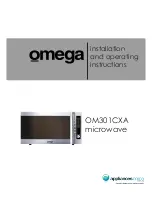 Preview for 1 page of Omega OM301CXA Installation And Operating Instructions Manual