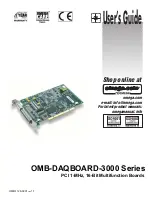 Preview for 1 page of Omega OMB-DAQBOARD-3000 Series User Manual