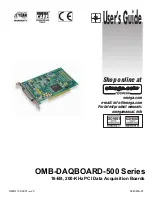 Preview for 1 page of Omega OMB-DAQBOARD-500 Series User Manual