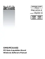 Preview for 1 page of Omega OME-PCI-1602 Windows Software Manual