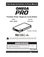 Omega Omega Pro 80600 Operating Instructions & Parts Manual preview