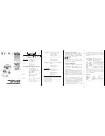 Preview for 1 page of Omega Omegaette OS-FS User Manual