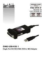 Предварительный просмотр 1 страницы Omega OMG-USB-485-1 User Manual