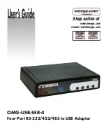 Preview for 1 page of Omega OMG-USB-SER-4 User Manual