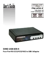 Omega OMG-USB-SER-4 User Manual предпросмотр