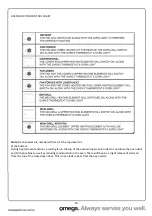 Предварительный просмотр 11 страницы Omega OO62PX Operating And Installation Instructions