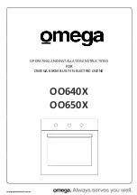 Preview for 1 page of Omega OO650X Operating And Installation Instructions