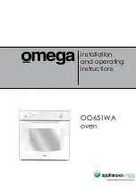 Предварительный просмотр 1 страницы Omega OO651WA Installation And Operating Instructions Manual