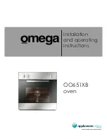 Preview for 1 page of Omega OO651XB Installation And Operating Instructions Manual