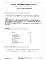 Preview for 2 page of Omega OO653X Operating And Installation Instructions