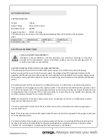 Preview for 4 page of Omega OO653X Operating And Installation Instructions