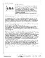 Preview for 14 page of Omega OO653X Operating And Installation Instructions