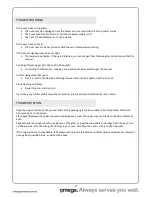 Preview for 17 page of Omega OO653X Operating And Installation Instructions