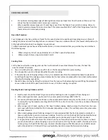 Preview for 19 page of Omega OO653X Operating And Installation Instructions