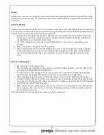 Preview for 20 page of Omega OO653X Operating And Installation Instructions