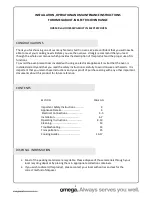 Preview for 2 page of Omega OO654WA Operating And Installation Instructions