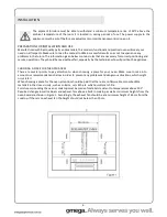 Preview for 6 page of Omega OO654WA Operating And Installation Instructions