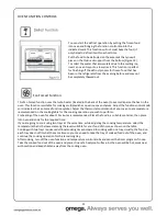 Preview for 11 page of Omega OO654WA Operating And Installation Instructions