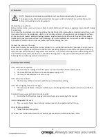 Preview for 14 page of Omega OO654WA Operating And Installation Instructions