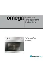 Предварительный просмотр 1 страницы Omega OO65SXA Installation And Operating Instructions Manual