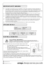 Preview for 5 page of Omega OO65SXR Instruction Manual