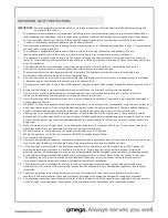 Preview for 3 page of Omega OO664X Operating And Installation Instructions