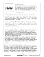 Preview for 13 page of Omega OO664X Operating And Installation Instructions