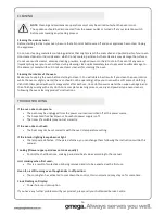 Preview for 16 page of Omega OO664X Operating And Installation Instructions