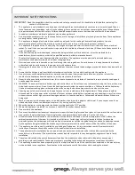 Preview for 3 page of Omega OO6AX Operating And Installation Instructions