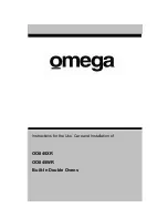 Omega OO845WR Instructions For The Use, Care And Installation preview