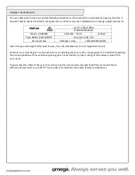 Preview for 5 page of Omega OO885XR Operating And Installation Instructions