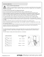 Preview for 7 page of Omega OO885XR Operating And Installation Instructions