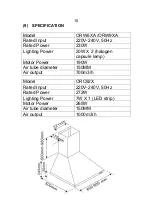 Предварительный просмотр 12 страницы Omega ORC92X Instructions For The Use And Care And Installation