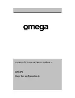 Preview for 1 page of Omega ORC97G Instructions For The Use And Care And Installation