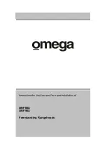 Предварительный просмотр 1 страницы Omega ORF90XL Instructions For The Use And Care And Installation