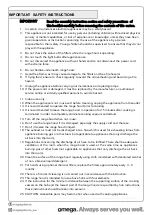 Предварительный просмотр 4 страницы Omega ORS6WXA Instructions For The Use And Care And Installation