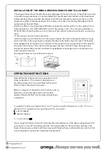 Preview for 7 page of Omega ORS6WXA Instructions For The Use And Care And Installation