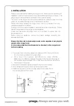 Preview for 4 page of Omega ORU50X Instructions For The Use And Care And Installation
