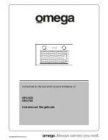 Preview for 1 page of Omega ORU52X Instructions For The Use And Care And Installation